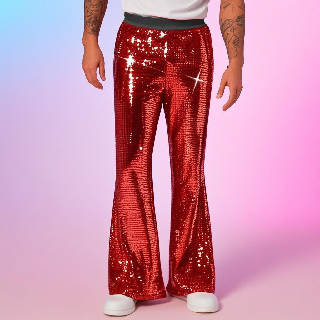 Herren glitzernde Paillettenhose im extravaganten Disco-Stil Berg-Feldt