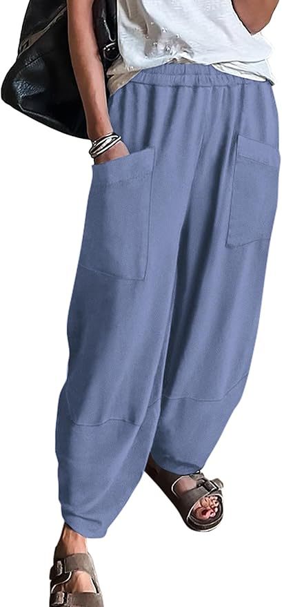 Bequeme Damen Haremshose mit tiefem Schritt und Seitentaschen von berg-feldt