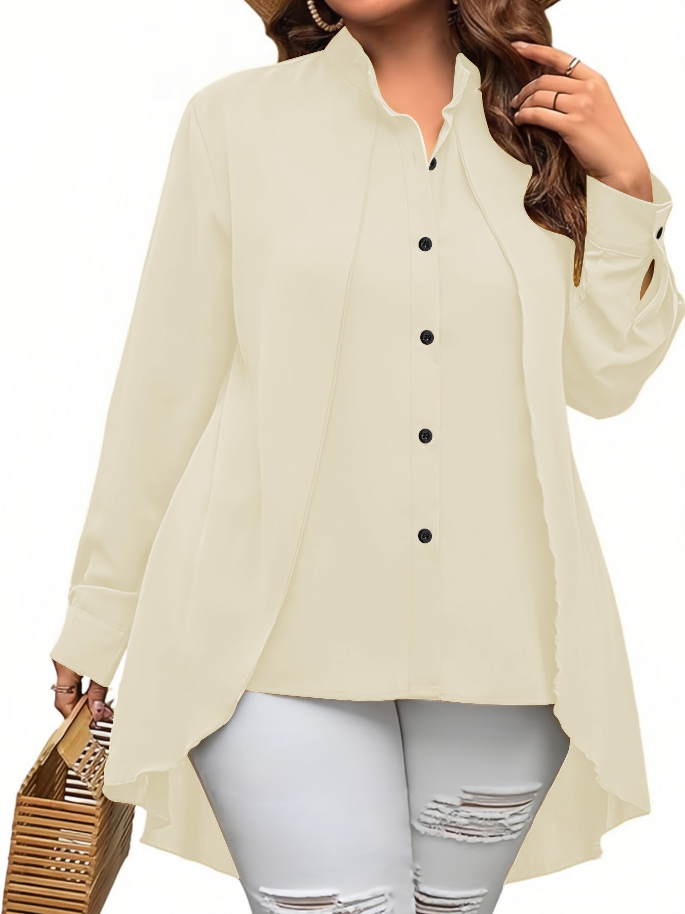Asymmetrische Damen-Blusenjacke (Midi) von berg-feldt