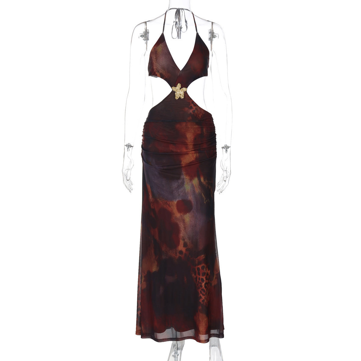 Wickelkleid für Damen mit seitlichen Cut-outs und Rüschen von berg-feldt