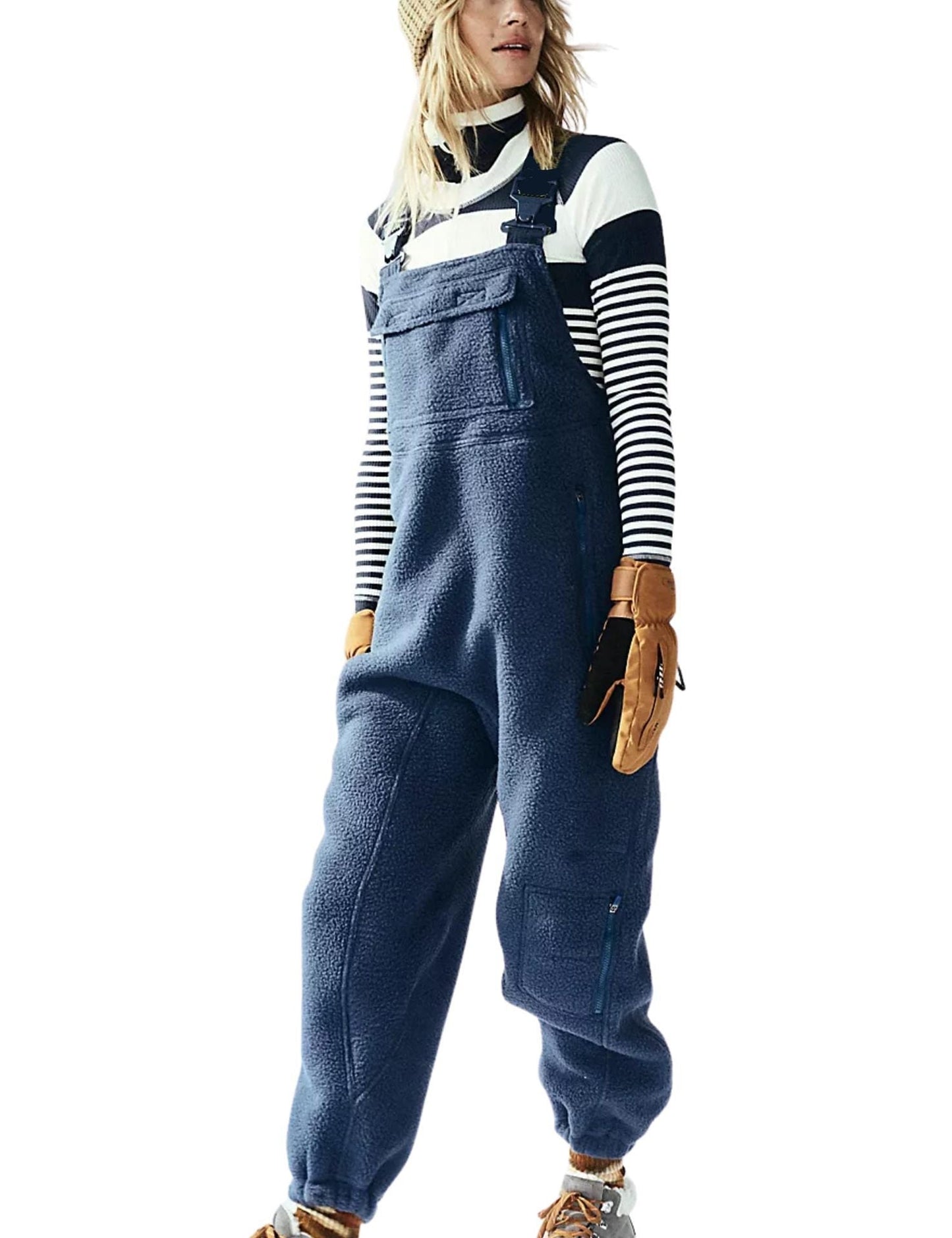 Women's Fleece Utility Bib Overalls berg-feldt