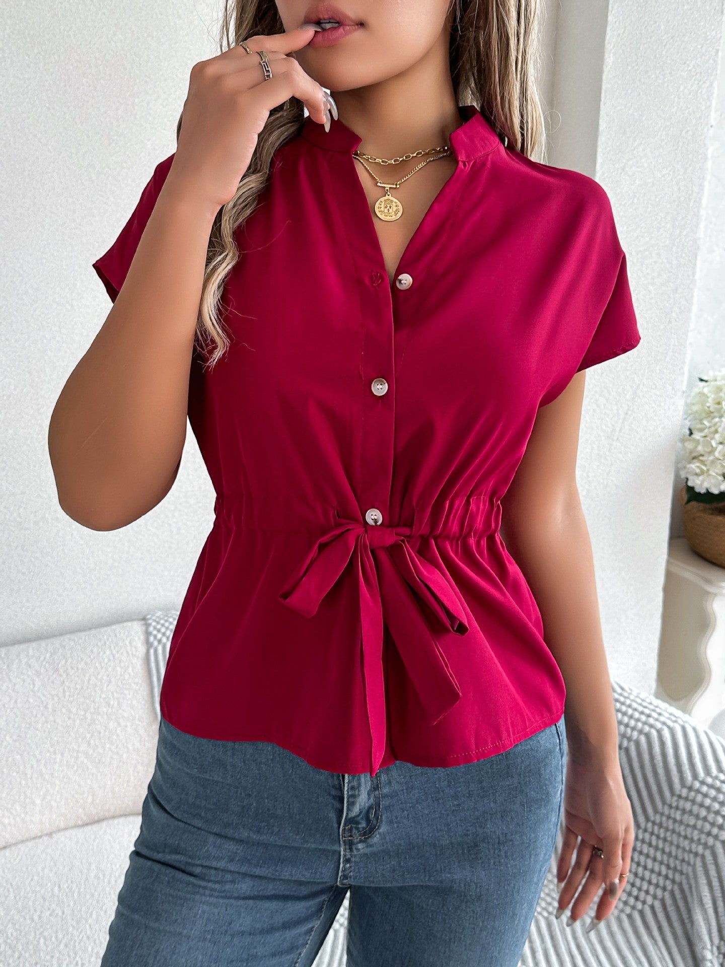 Blouse femme cintrée à fronces berg-feldt
