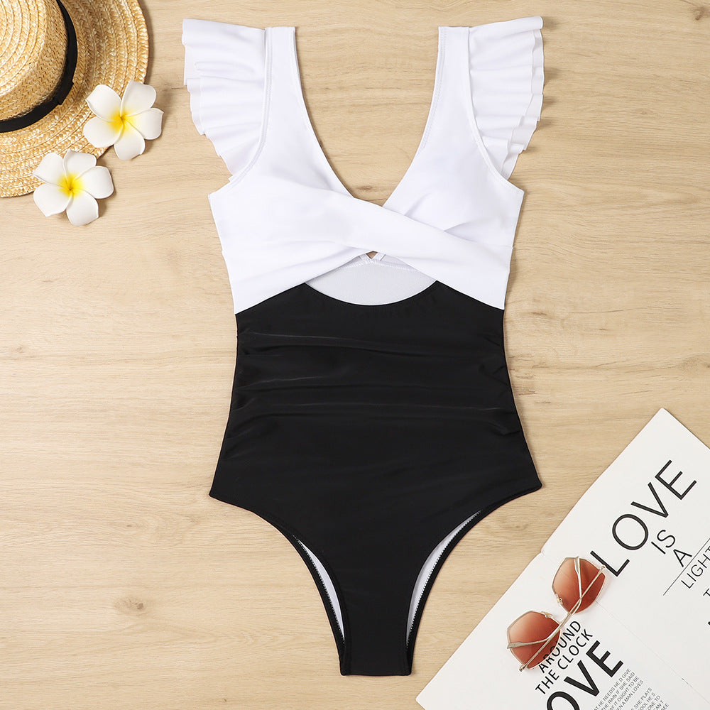 Maillot de bain femme Berg-Feldt avec volants et découpes