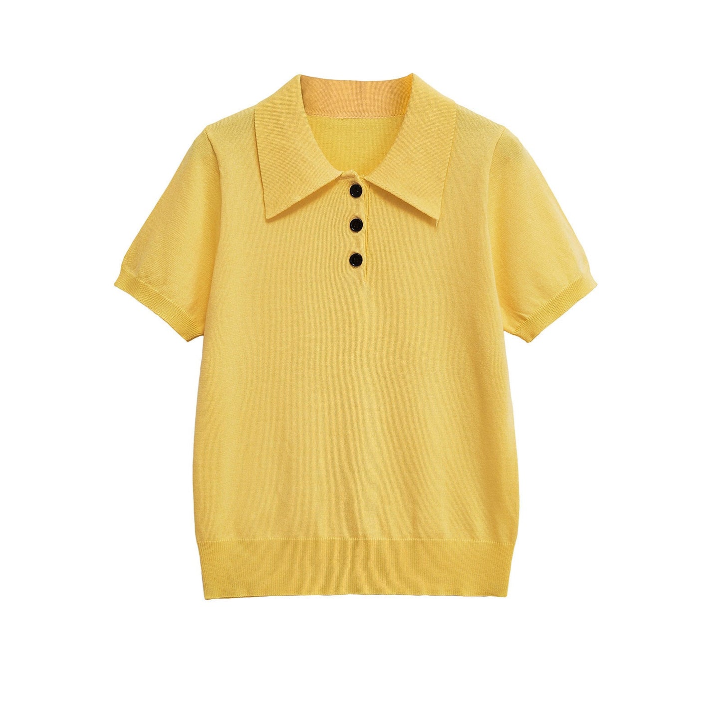 Women's Knit Polo Shirt with Button Detail berg-feldt
