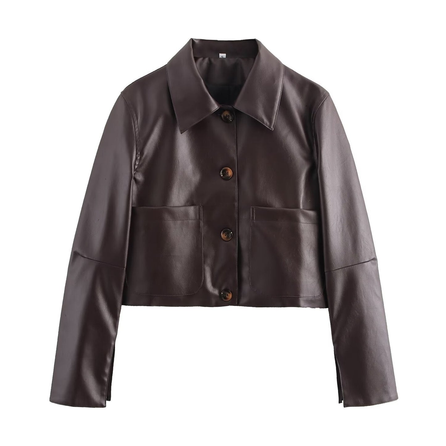 Veste courte en similicuir avec boutons berg-feldt