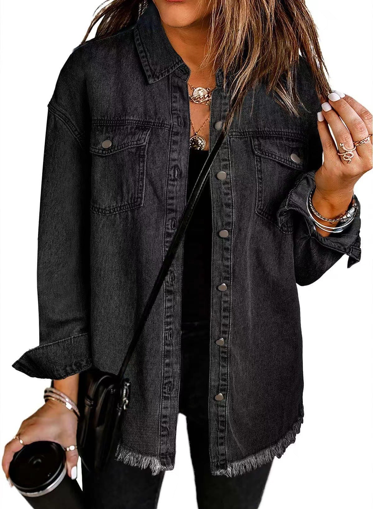 Women's Distressed Denim Western Jacket berg-feldt