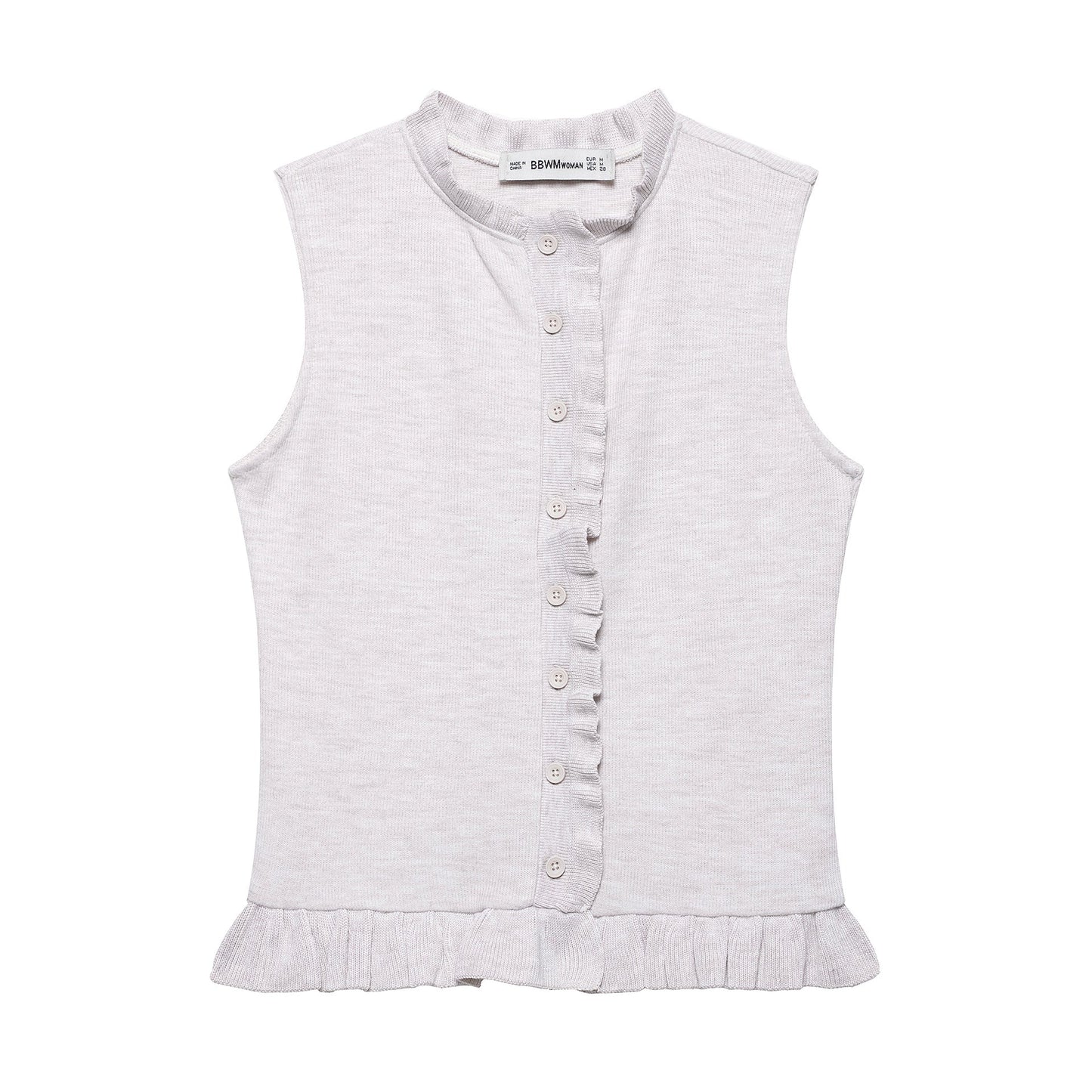 Women's Ruffled Button-Up Sleeveless Top berg-feldt
