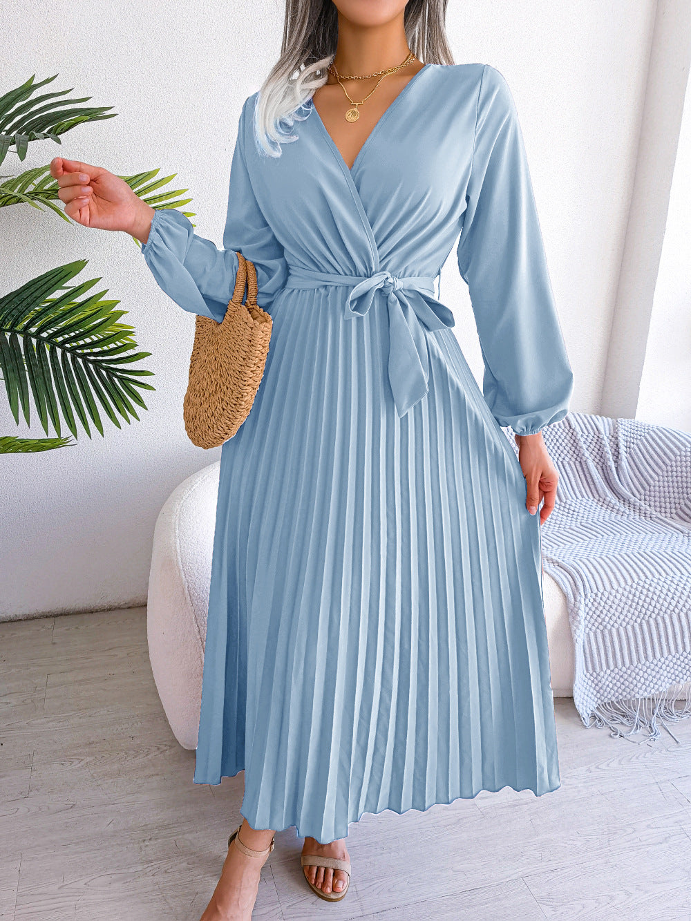 Wickeloptik Kleid Damen Faltenrock berg-feldt