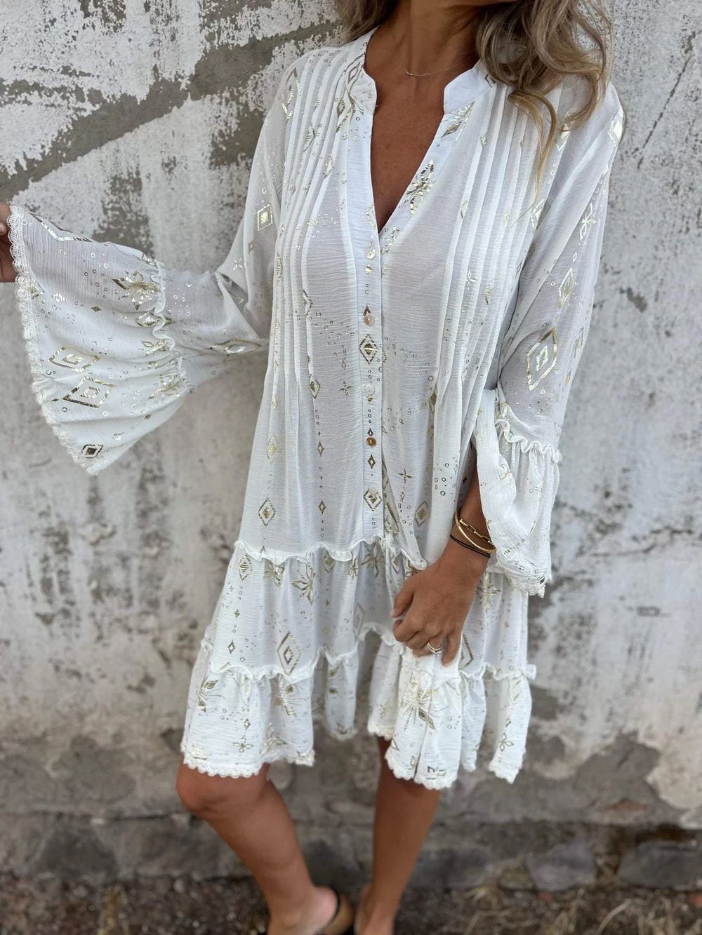 Robe bohème femme avec manches amples et volants de Berg-Feldt