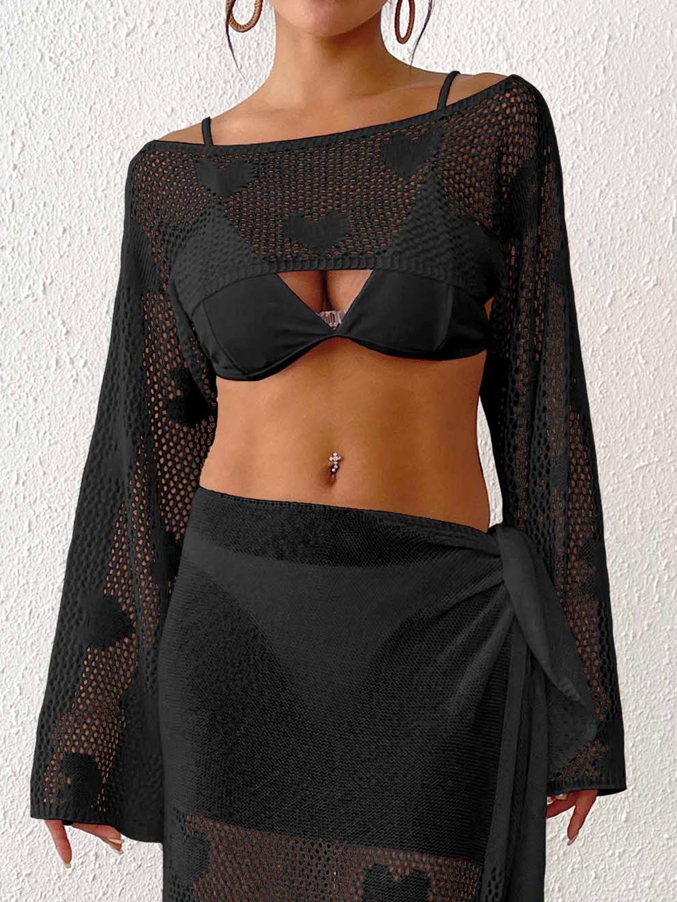 Women's Open Knit Beach Cover-Up Set berg-feldt