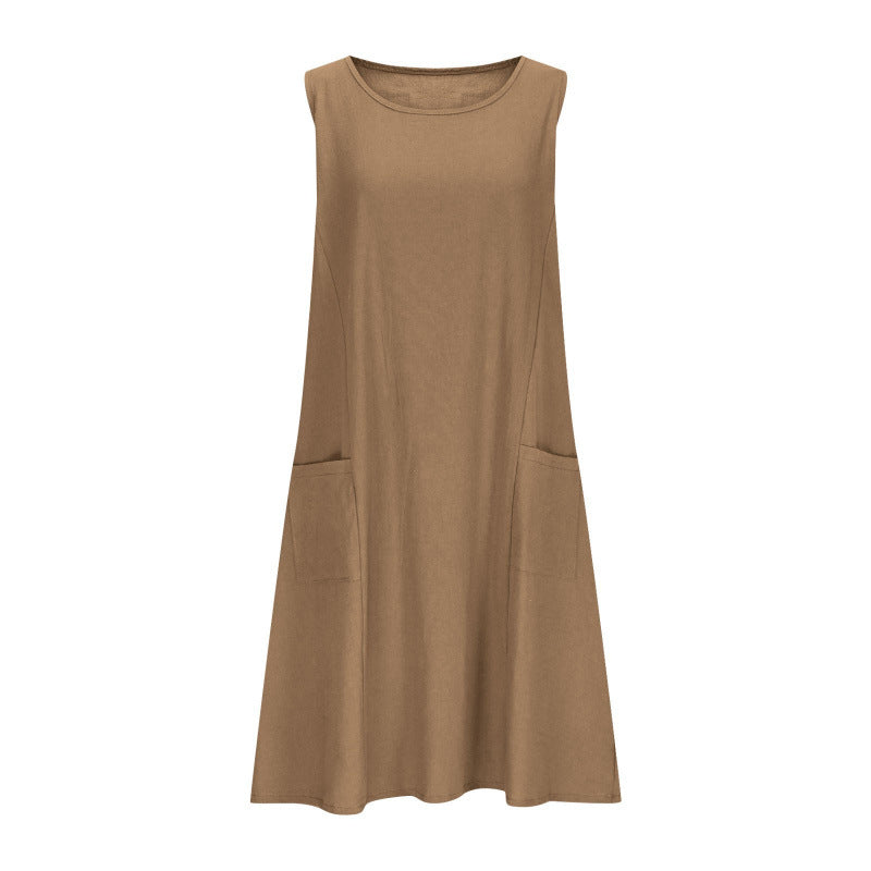 Ärmelloses Damen Freizeitkleid im A-Linie Schnitt mit Taschen von Berg-Feldt