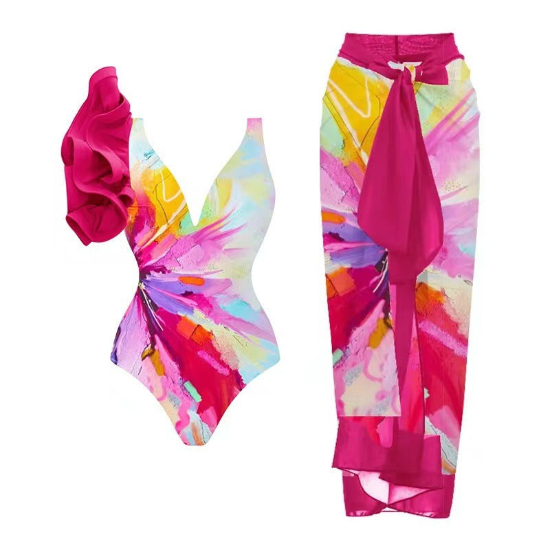Women's Wrap Style Beach Swimsuit with Matching Cover-Up by berg-feldt