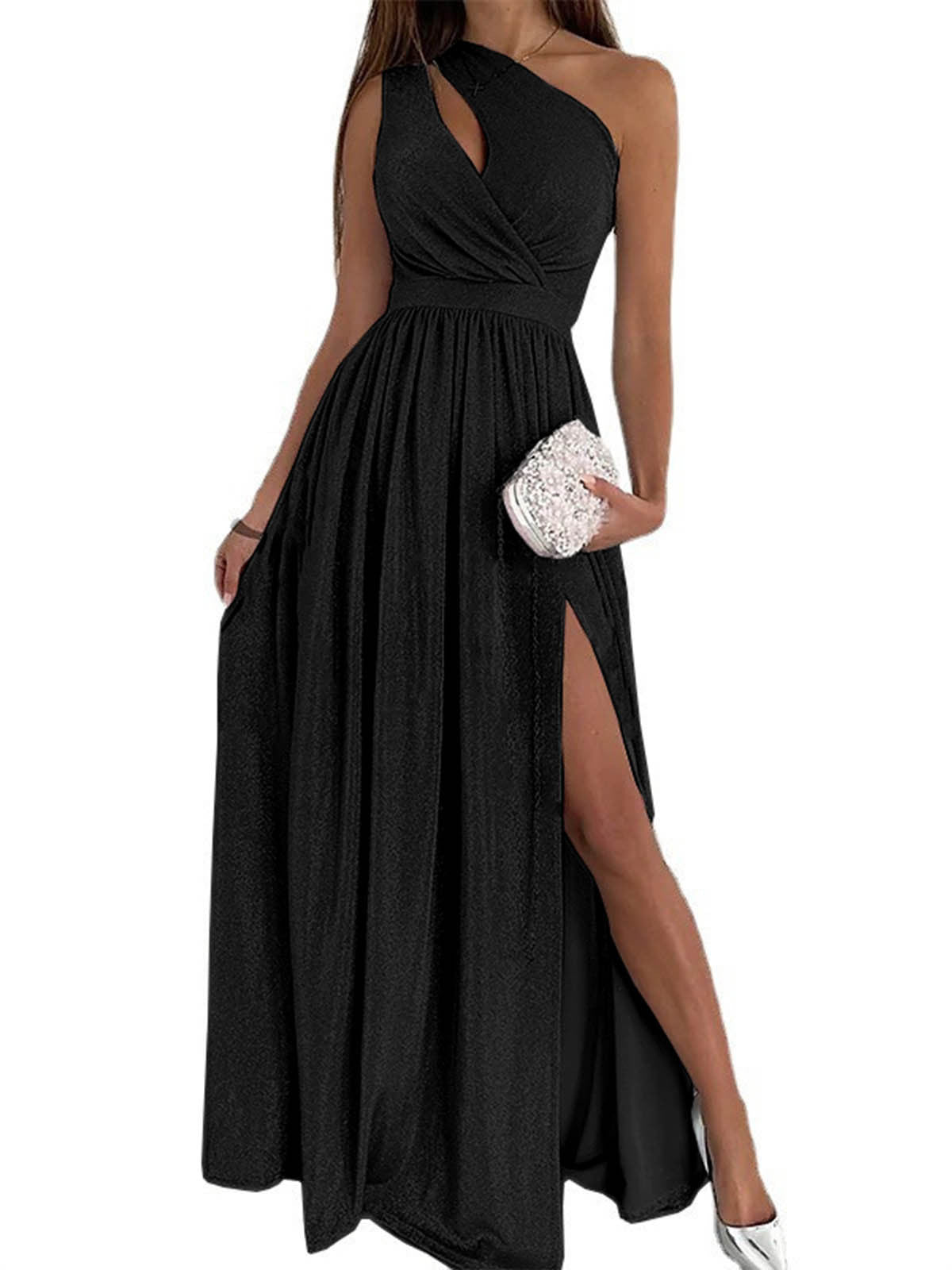 Abendkleid für Damen, einseitig, hochgeschlitzter Rock, berg-feldt