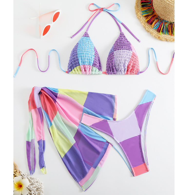 Women's Triangle Bikini Set with Matching Cover-Up by berg-feldt