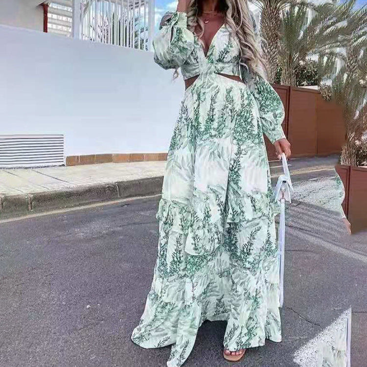 Elegantes Maxikleid für Damen mit raffinierten Cut-outs und eleganten Ärmeln von berg-feldt