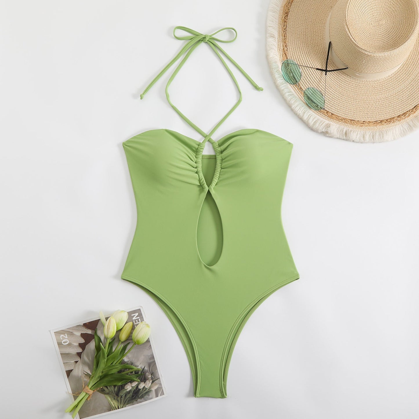 Women's Cut-Out Halter Neck One-Piece Swimsuit berg-feldt 1750839309