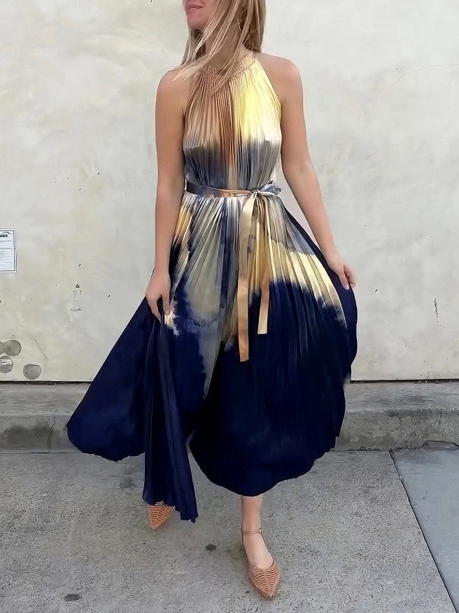 Robe midi élégante pour femme avec fronces, ceinture à la taille et finitions de qualité supérieure par berg-feldt