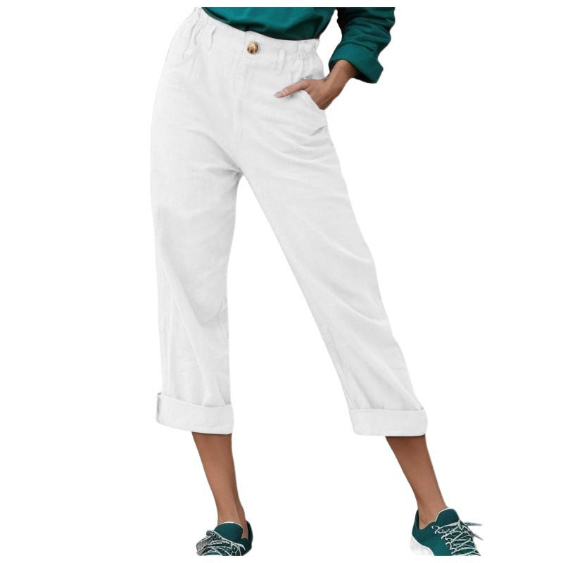 Women's High-Waisted Cropped Tailored Pants by berg-feldt