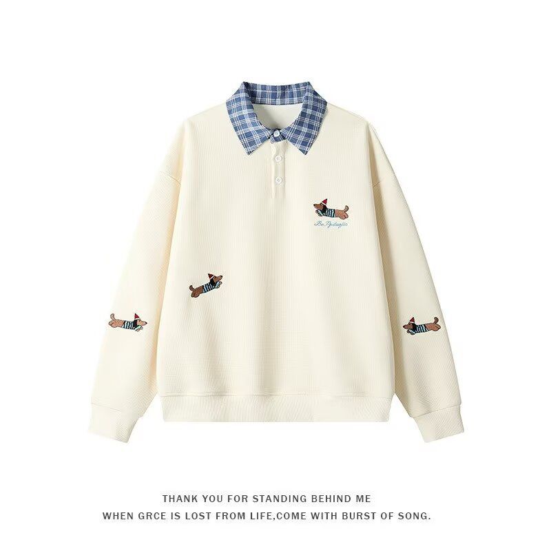Damen Pullover mit stilvollem Karomuster und tierischem Motiv Berg-Feldt