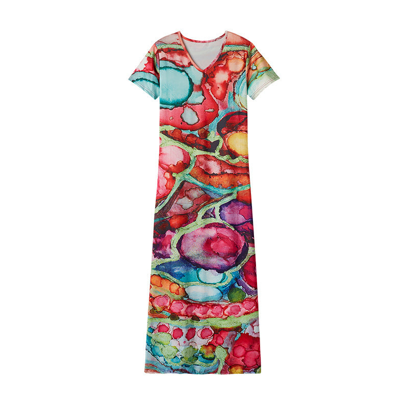 Women's Artistic Print Maxi Dress berg-feldt 1750652957