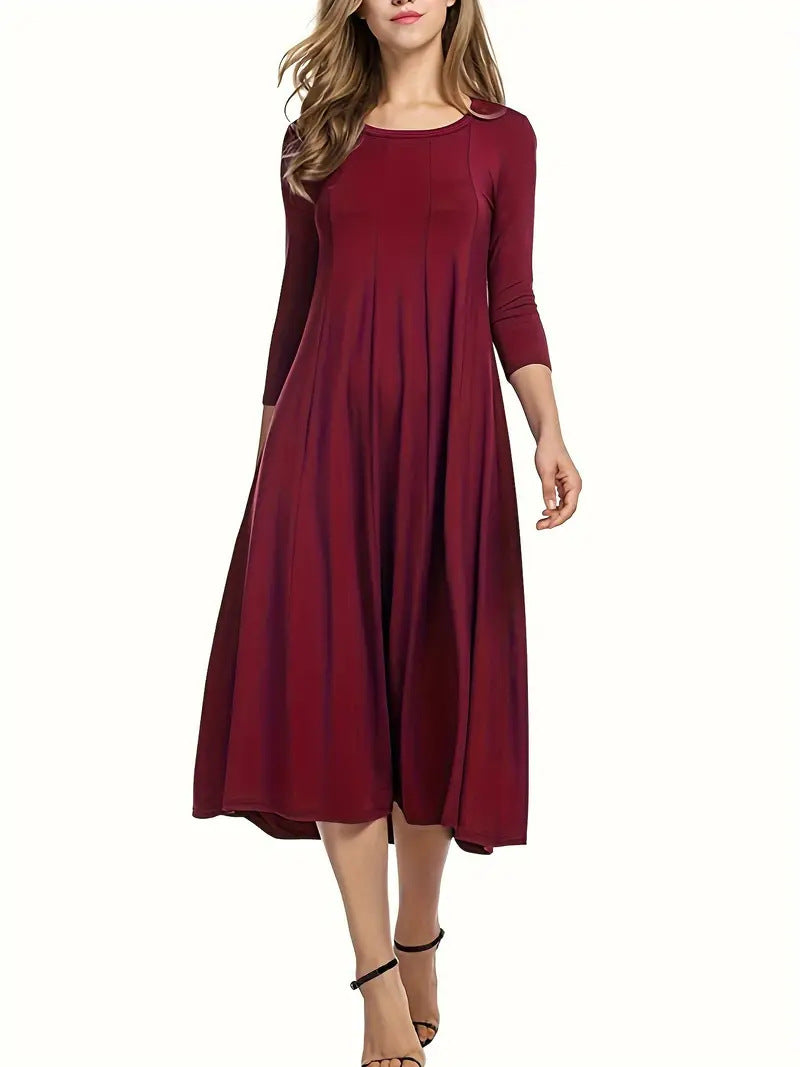 Robe midi pour femme, coupe flatteuse et manches 3/4 Berg-Feldt