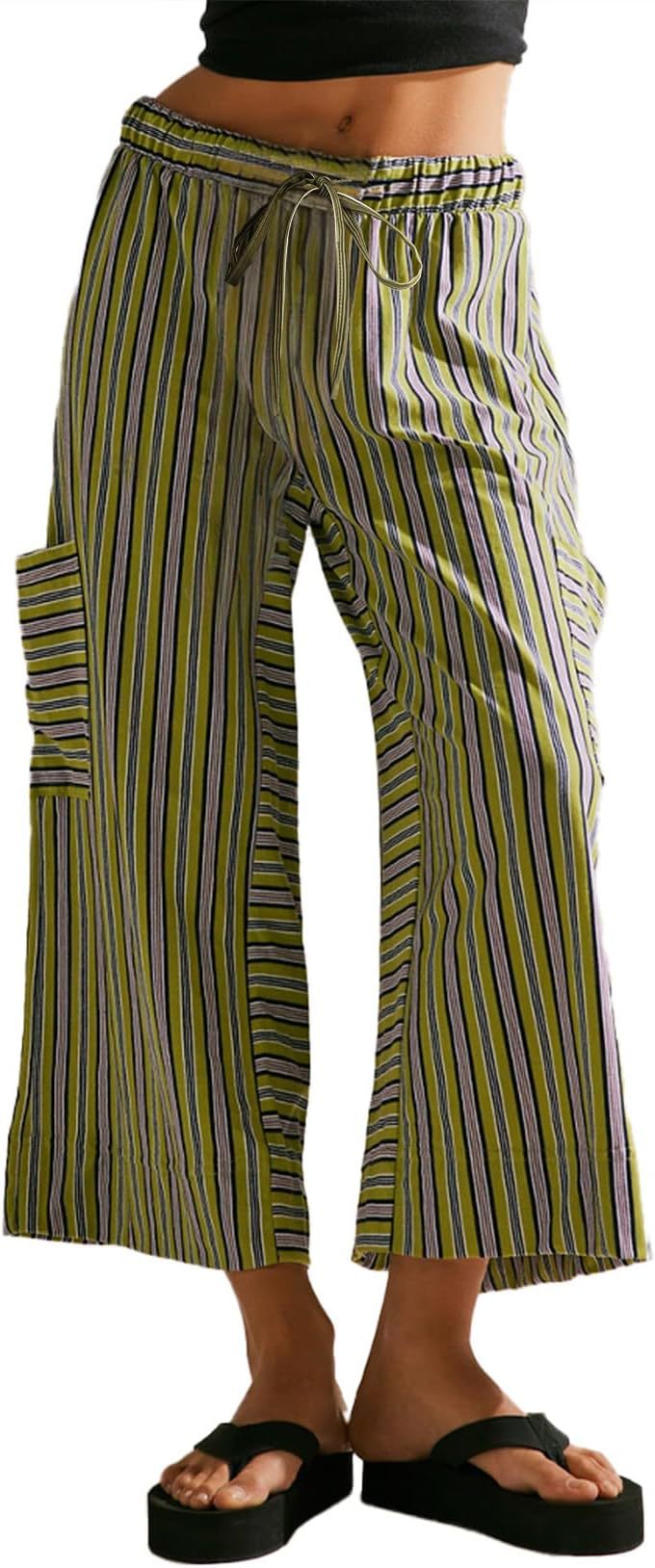 Pantalon palazzo léger et coloré avec ceinture pour femme de berg-feldt