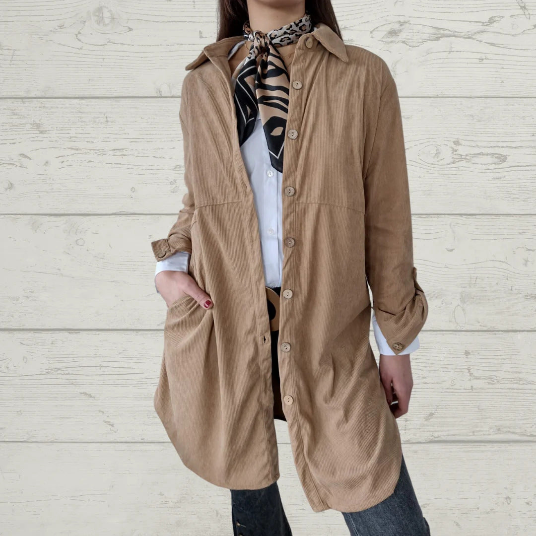 Women's Corduroy Button-Up Shirt Jacket by berg-feldt