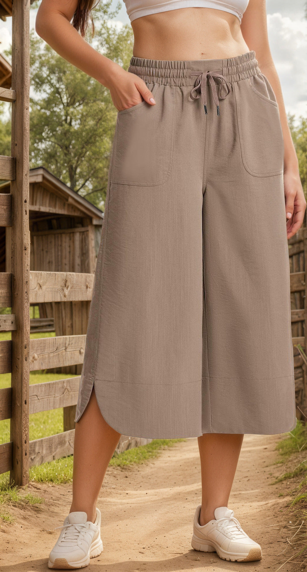 Weite Damenhose mit Gummizug und Taschen von berg-feldt