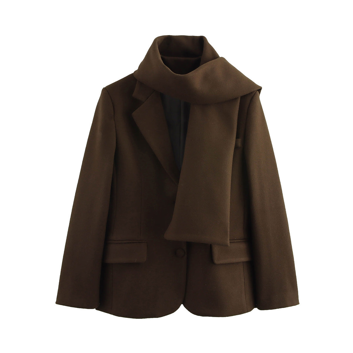 Women's Tailored Coat with Matching Scarf berg-feldt