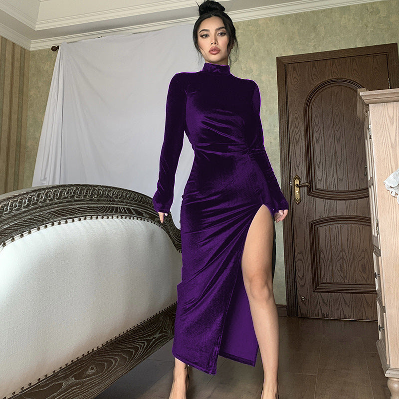 Elegantes Maxikleid für Damen mit hohem Schlitz von berg-feldt