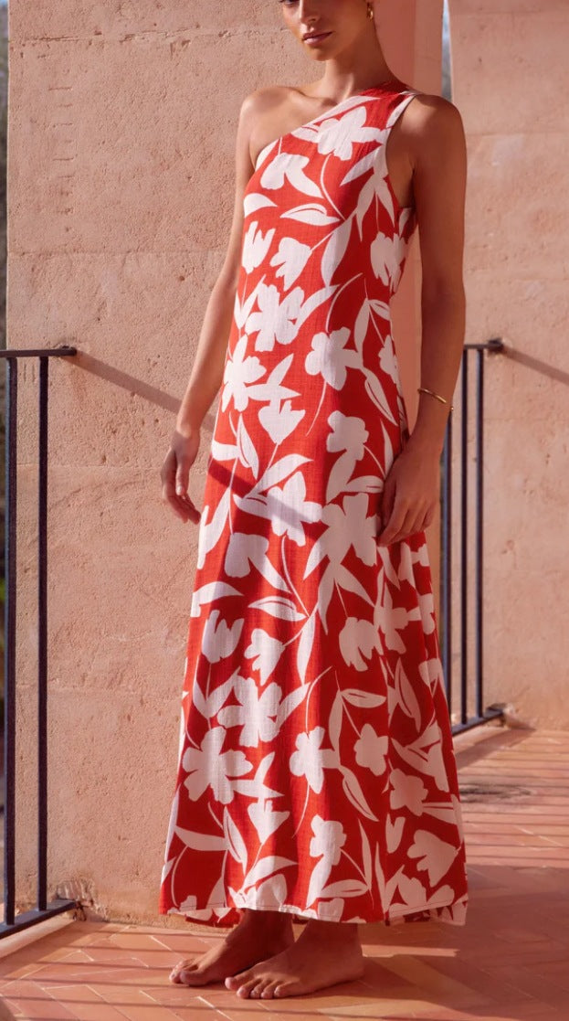 Asymmetrisches Maxikleid mit Blumenmuster von berg-feldt