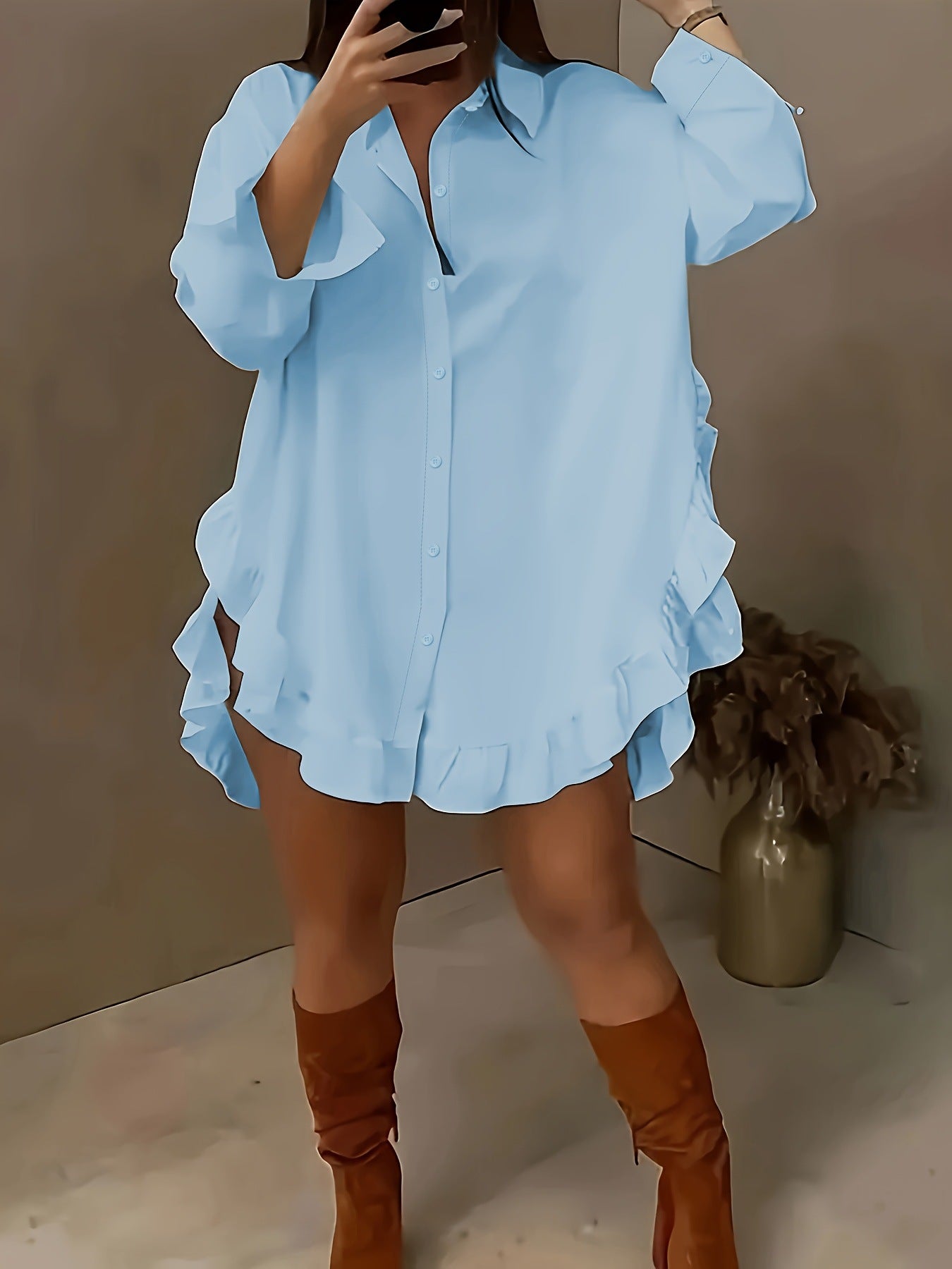 Wickelkleid mit Rüschen für Damen in Übergröße von berg-feldt