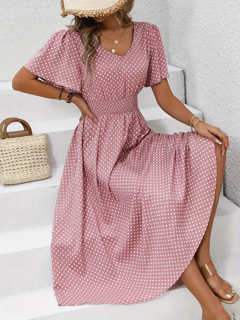 Weites Maxikleid mit V-Ausschnitt von berg-feldt
