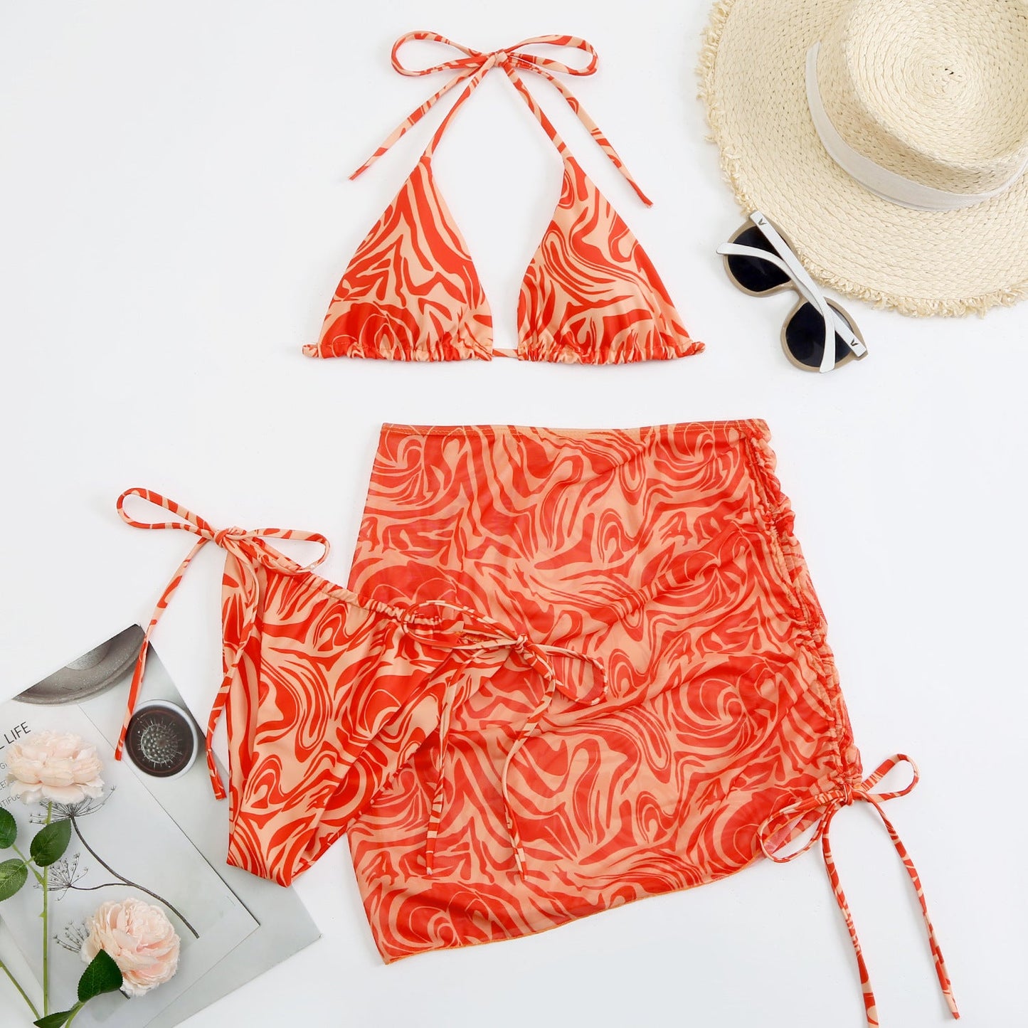 Wickelrock Bikini Set mit Wellenmuster von berg-feldt