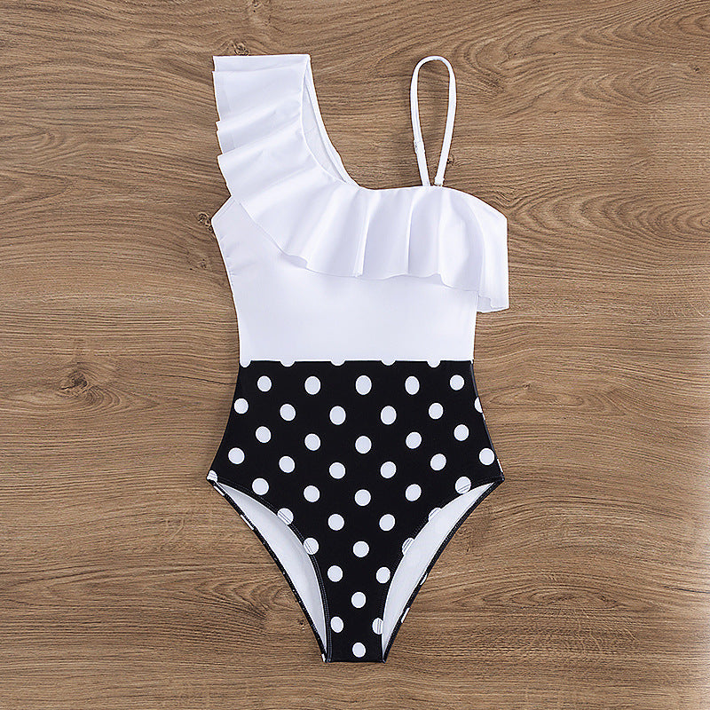 Maillot de bain rayé à volants Berg-Feldt pour femme