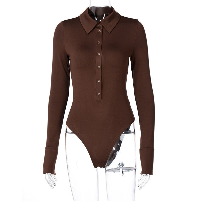 Eleganter Damen-Langarm-Body mit Knopfleiste von berg-feldt
