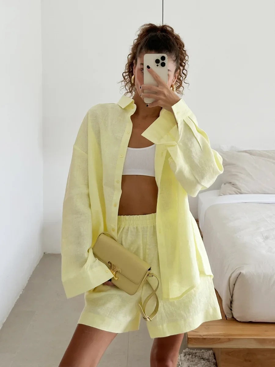 Women's Relaxed Linen Shorts Set berg-feldt