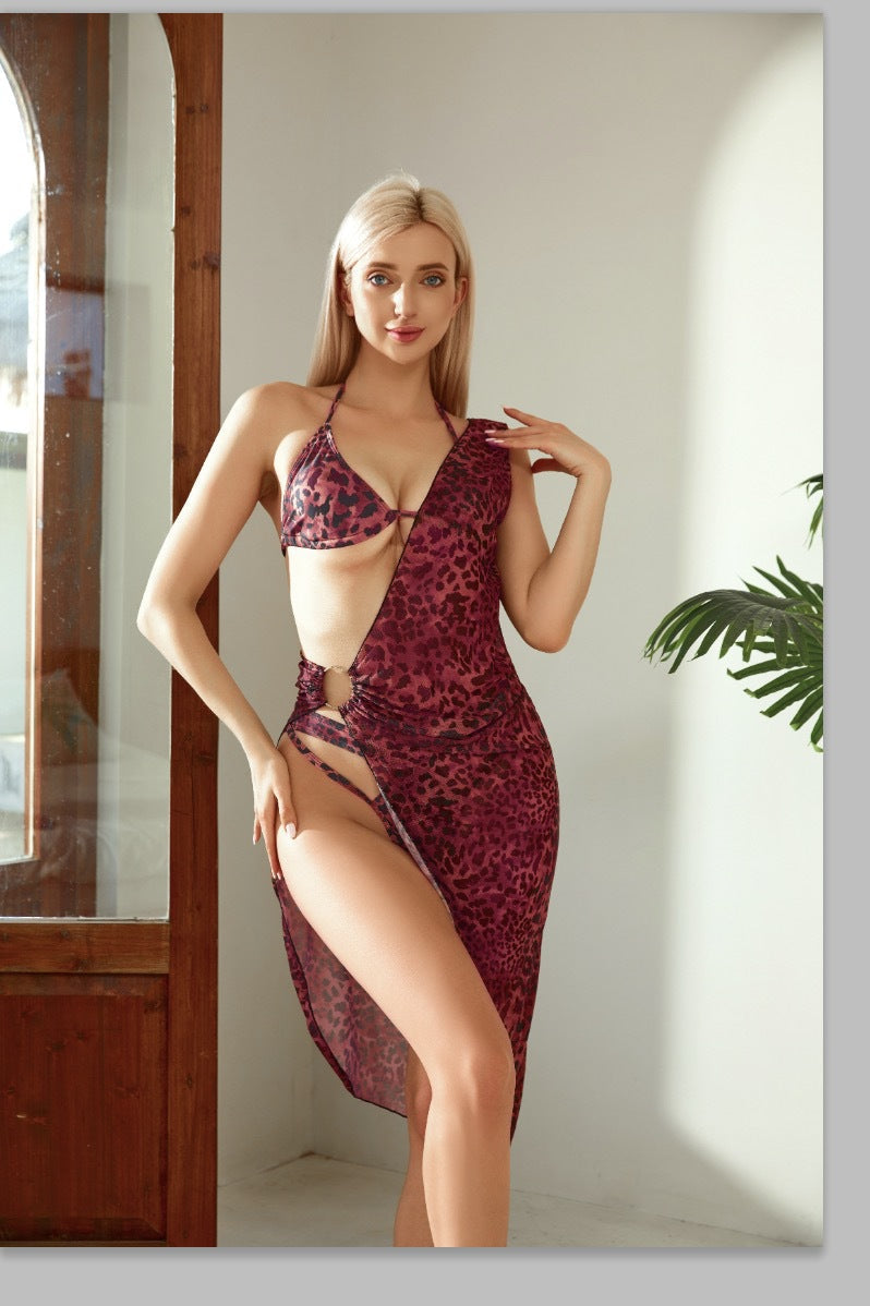Haut de maillot de bain asymétrique Berg-Feldt pour femme avec jupette portefeuille