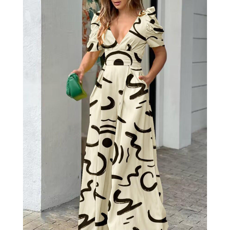 Wickel-Maxikleid mit tropischem Print von berg-feldt für Damen