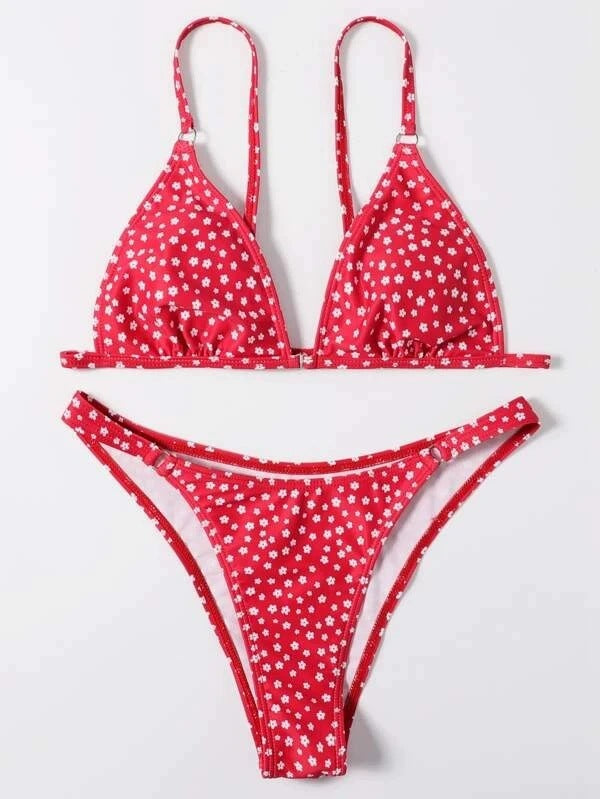 Women's Floral Print Triangle Bikini Set berg-feldt 1750840142