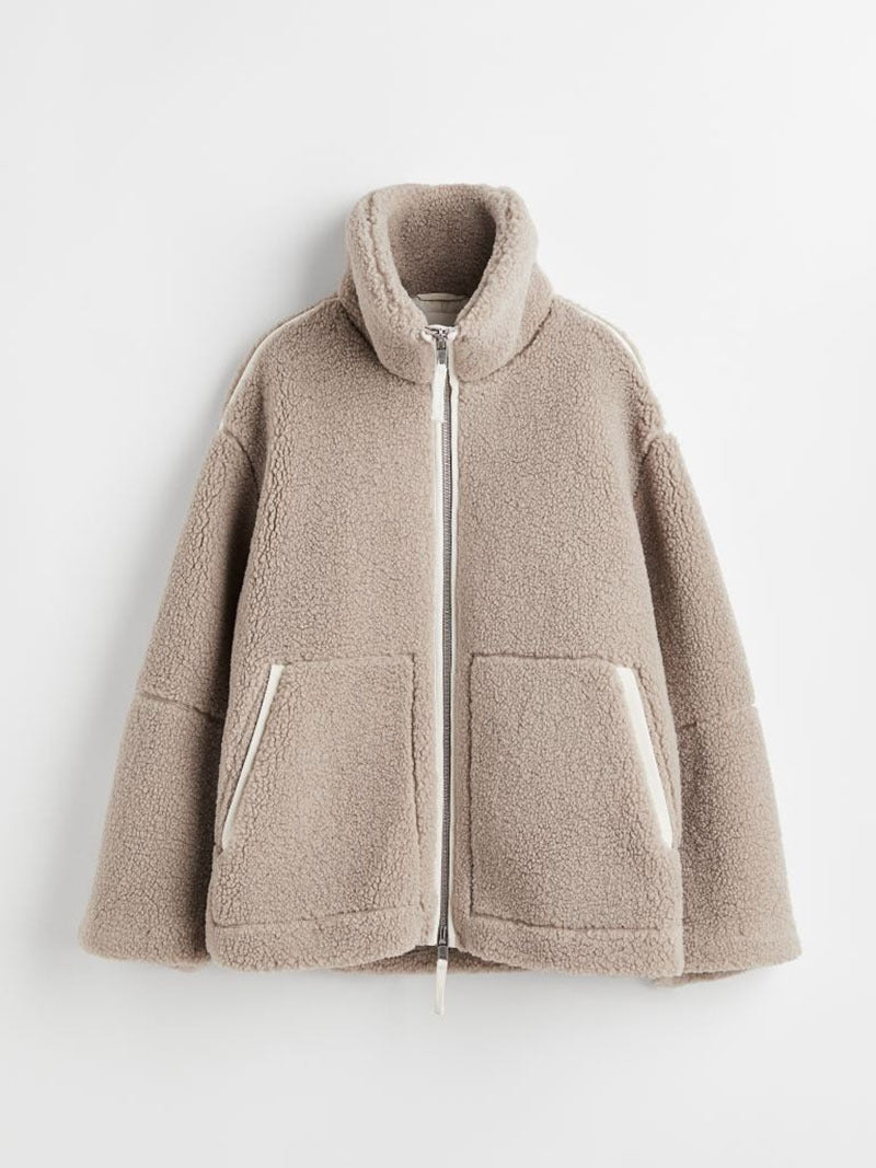 Veste polaire douillette pour femme avec poches plaquées pratiques et col montant moderne Berg-Feldt