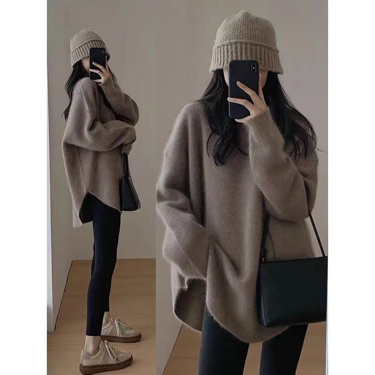 Berg-Feldt | Pullover - Damen Herbst Mid-Length Oversized Pullover