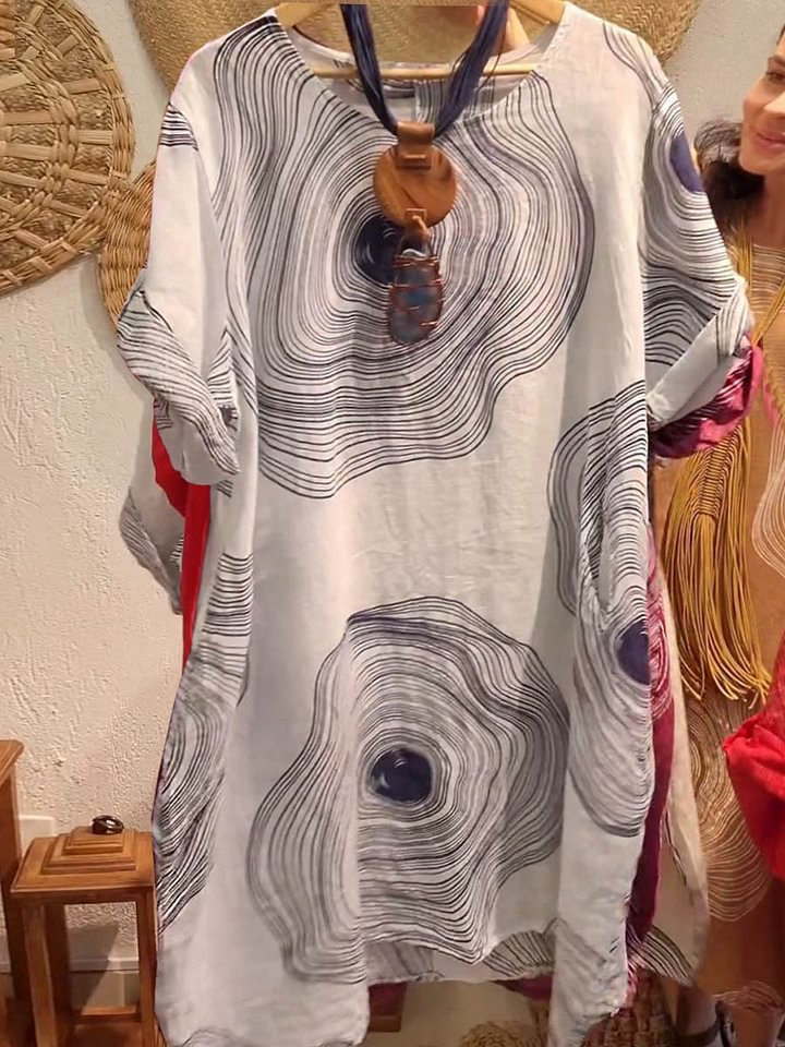 Weites Tunika-Kleid für Damen mit außergewöhnlichem Muster von berg-feldt