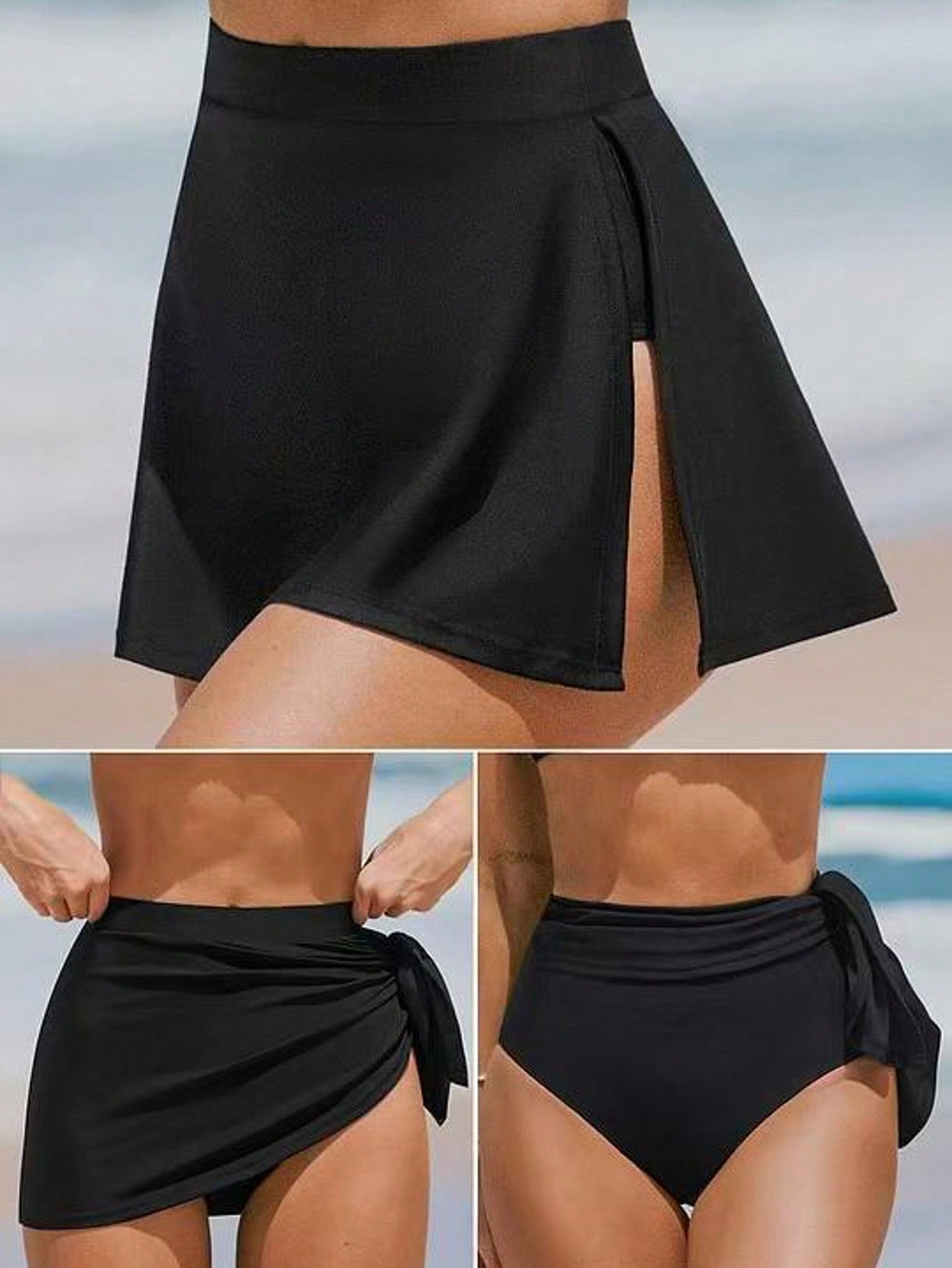 Wickel-Bikinihose für Damen mit hohem Schnitt und seitlicher Raffung von berg-feldt