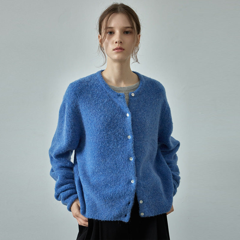 Bequemer Damen-Strickcardigan mit Knöpfen und entspanntem Schnitt von berg-feldt