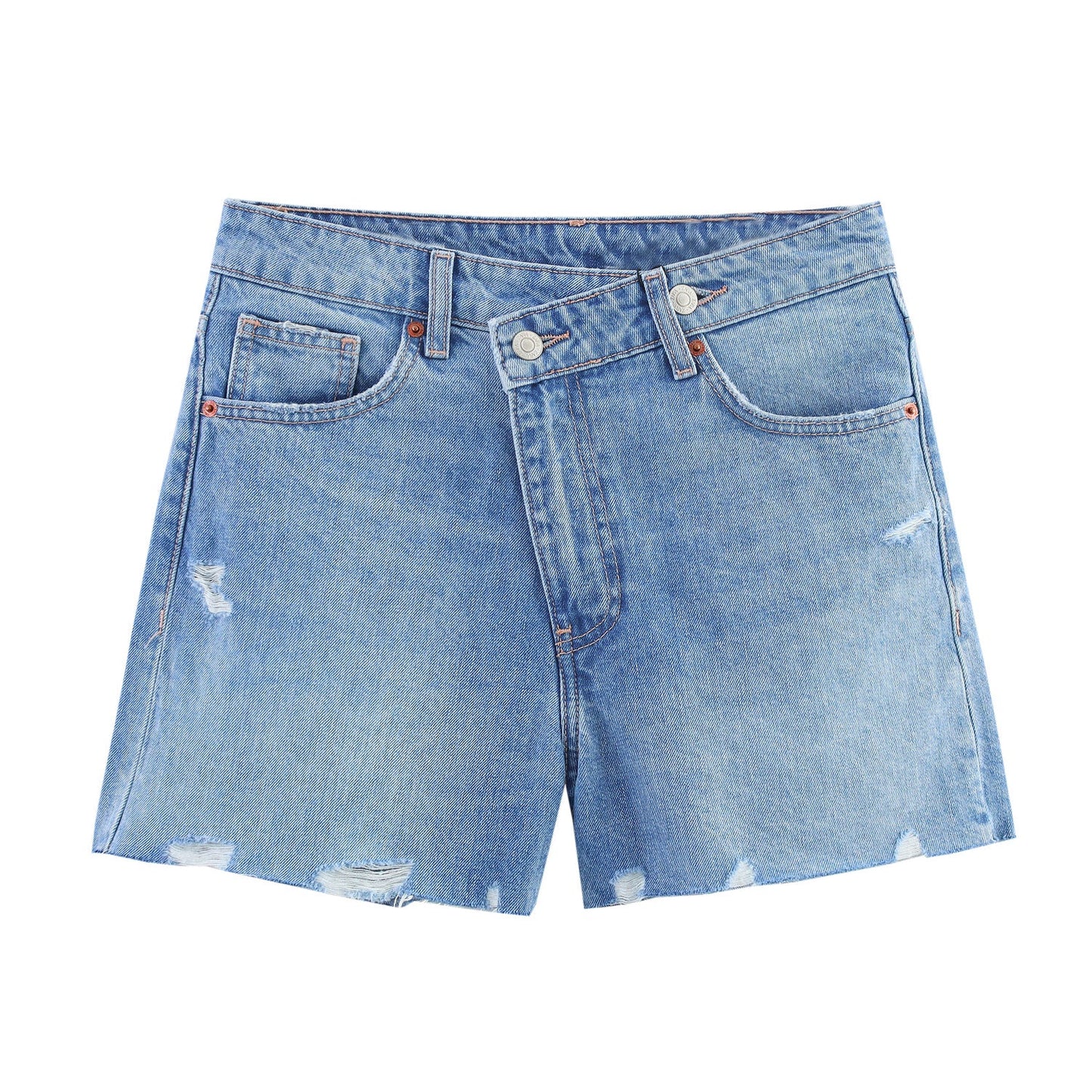 Women's Distressed High-Waisted Denim Shorts berg-feldt