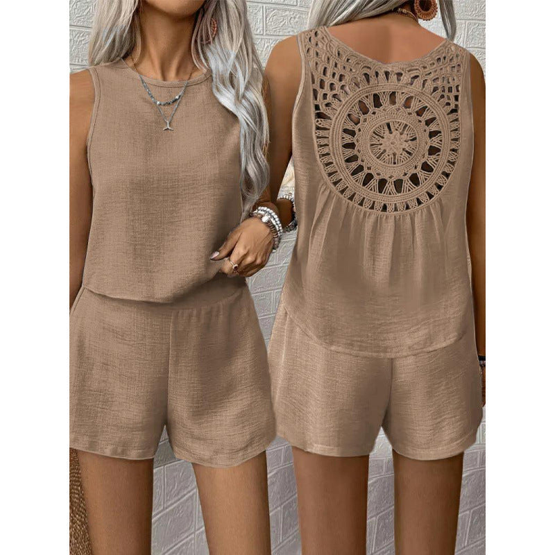 Women's Crochet Back Relaxed Jumpsuit berg-feldt