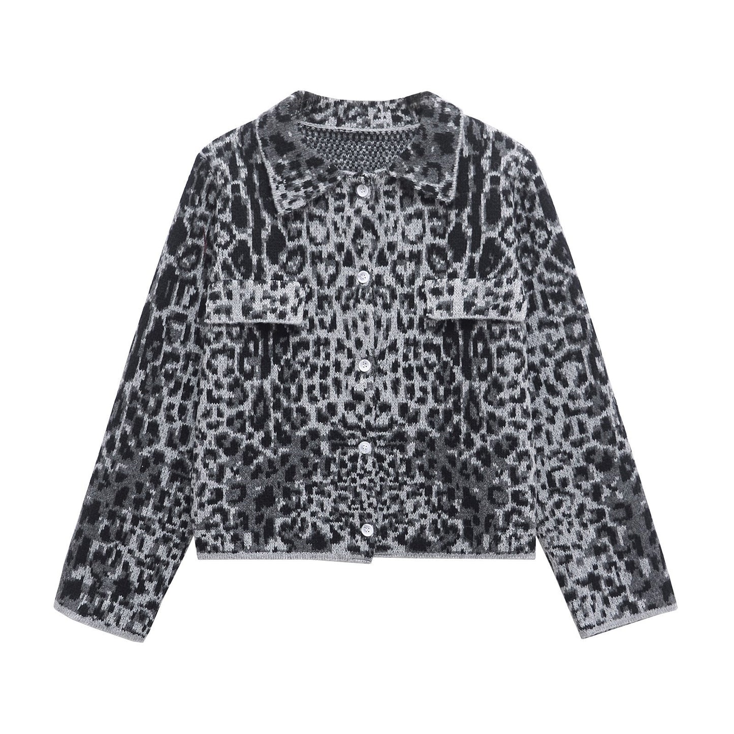Stylish Leopard Print Cardigan for Women by berg-feldt