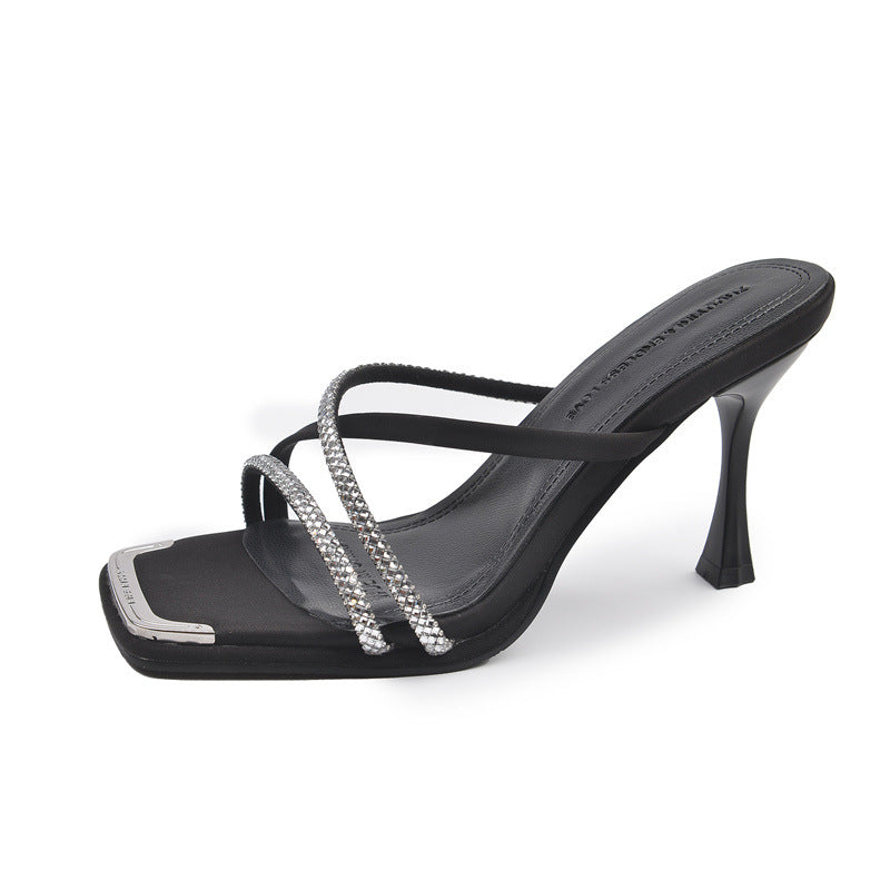 Elegante Damen-High-Heelsandalen mit Kristallriemen von Berg-Feldt