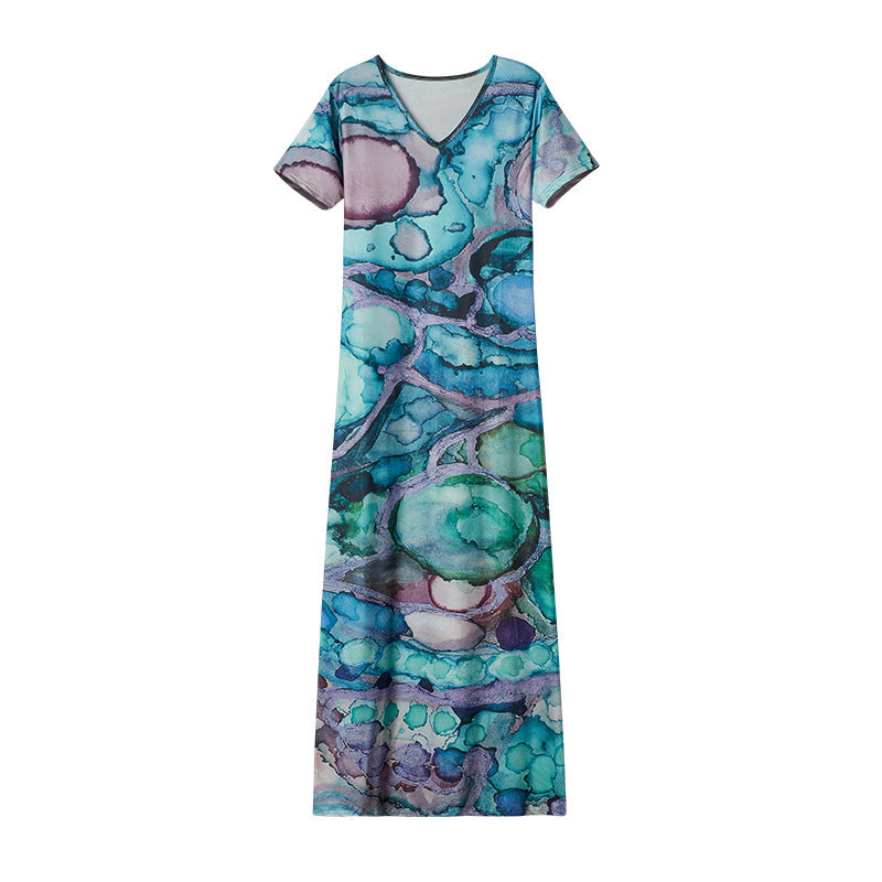 Women's Artistic Print Maxi Dress berg-feldt 1750652957